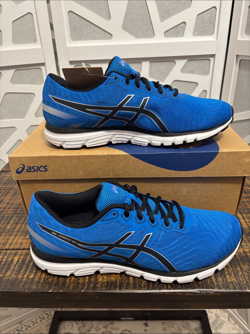 ASICS Men's Gel-Zaraca 5 B Blue Running Shoes - Lightweight Cushioning